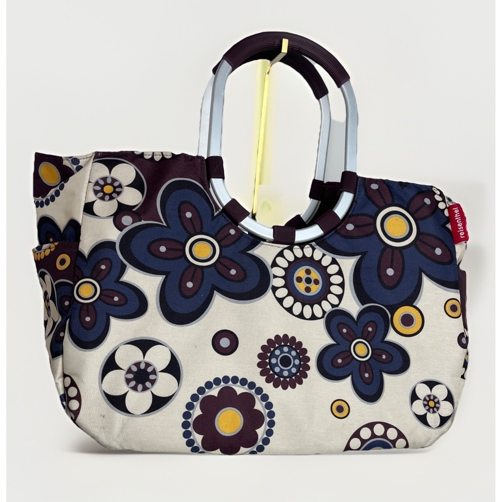 Reisenthel‎ Loopshopper M Market Tote Travel Marigold Floral Aluminum Handles